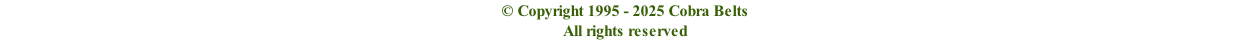 © Copyright 1995 - 2025 Cobra Belts All rights reserved